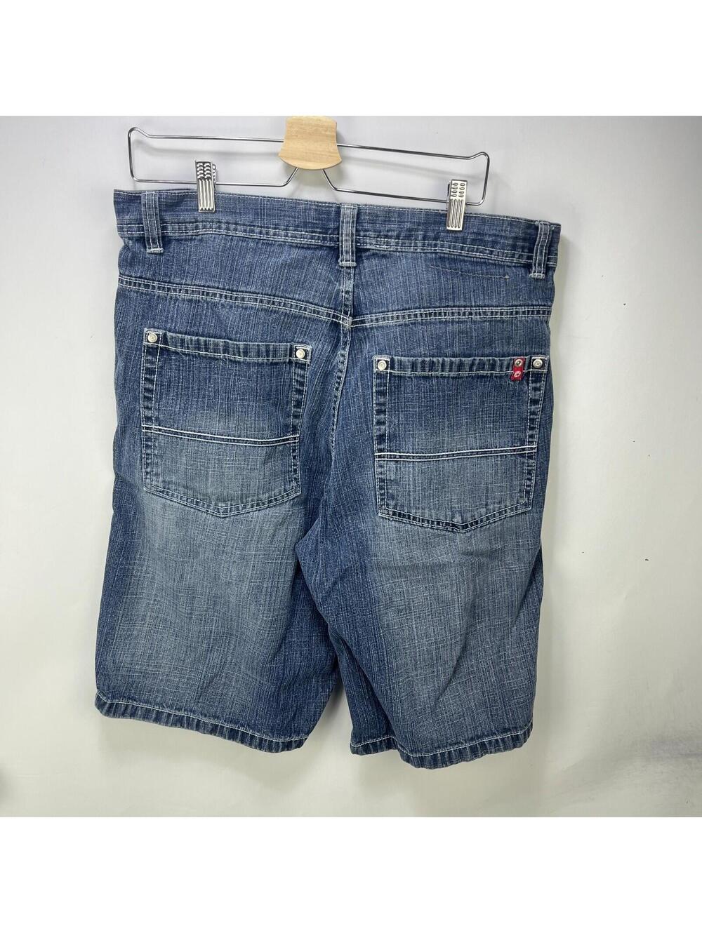 Vintage Southpole Baggy Multi Pocket Red Tab Denim Shorts 36